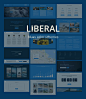高品质多种配色方案着陆页 Web UI 套件 Liberal UI Kit [for Sketch] – 设计小咖
