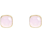 Latelita London - Gold Vermeil Stud Rose Quartz