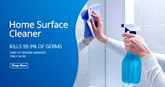 Household Surface Cleaners End of Season Sale Ecommerce Banner