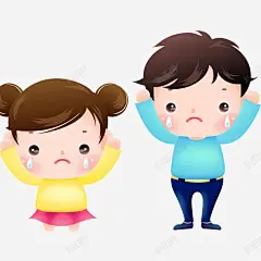 哭泣的小孩 创意素材