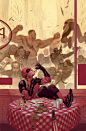 艺术家 Julian Totino Tedesco 绘制的【漫威超级英雄】漫画封面，插画