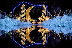 月夜 : 夜晚的冷，冷的无法让人安然入睡。皎洁月，思思缕缕入帘梦。寄一轮明月相思苦，有情无情论圆缺。
