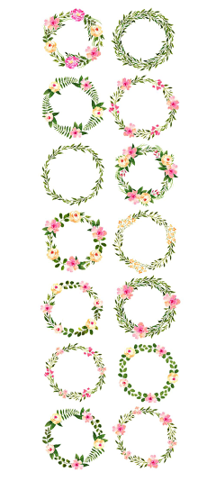 Young芳华采集到免扣素材✘花环/花圈/镶边装饰Frames Border