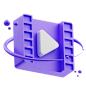 Media player 3D Illustration