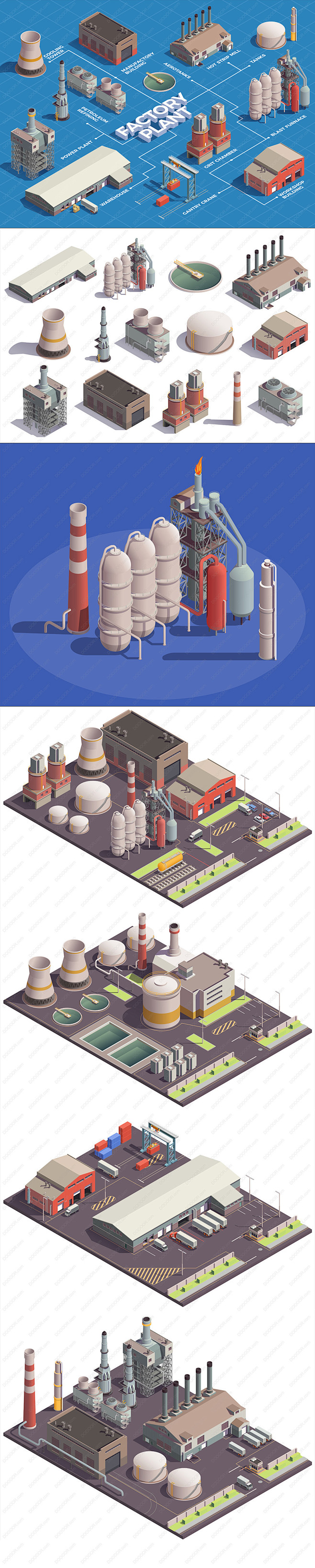 7款工业建筑等距图标矢量EPS素材集.j...