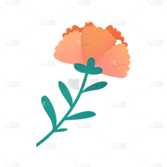 卡通感护士节花元素贴纸