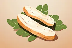 中药素材天麻中草药药材插画