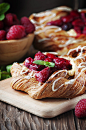 Sweet homemade cake with fresh berry and mint by Oxana Denezhkina on 500px