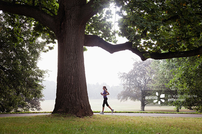 Woman jogging in sub...