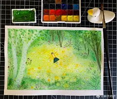                                                                                                                         #插画良品的日常# 
许久未画，熟悉纸和笔。
这俩月，店铺经历了开店以来最忙碌最动荡的时期，变动的库房，小伙伴的缺失，使得每个人的工作量都暴增。还好，熬过了最黑暗的时期，一切也终于，渐入正轨。
放养了俩月的墨，也开始上网课了，即使是市区的点播课，也端端正正的坐好，认真的