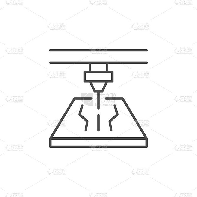 数控切割线轮廓图标