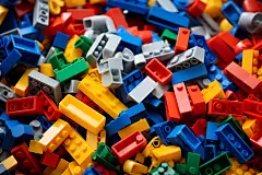 散落的颗粒积木兼容块