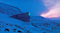 Svalbard Global Seed Vault with a glittering facade designed by artist Dyveke Sanne, Svalbard, Norway