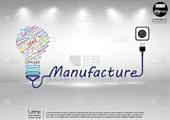 灯泡。插画业务。设计创意和概念思维。为了成功，计划，思考，搜索，分析，沟通，未来的想法，创新技术现代
