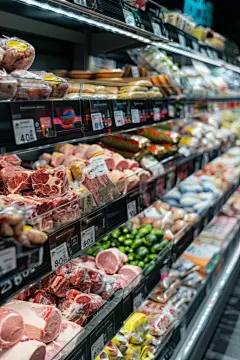 超市物品陈列场景图片