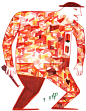 #给你颜色# Mugluck，来自加拿大蒙特利尔的自由插画师，她的风格特点是对颜色的运用，像万花筒一般，特别是对同色系深浅的使用，非常好看~