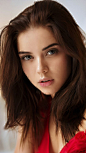 Brunette, woman, beautiful, stare, 1080x1920 wallpaper