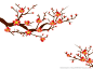 中国风水墨花卉古典背景素材模板PNG免扣透明素材背景