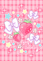 #オリジナル LINE着せかえ「Girly　strawberry」 - こーな＠ぬりえ絵師になりたい的插画