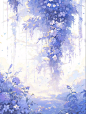 原作者小红薯：3588562687（沐白）可商素材／紫藤花  #小说底图#仅粉可商#仅删