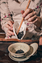 职权,茶道,垂直画幅,褐色,饮料,部分,中国,成年的,碗,杯