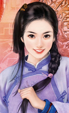 染七夏采集到手绘古装美女