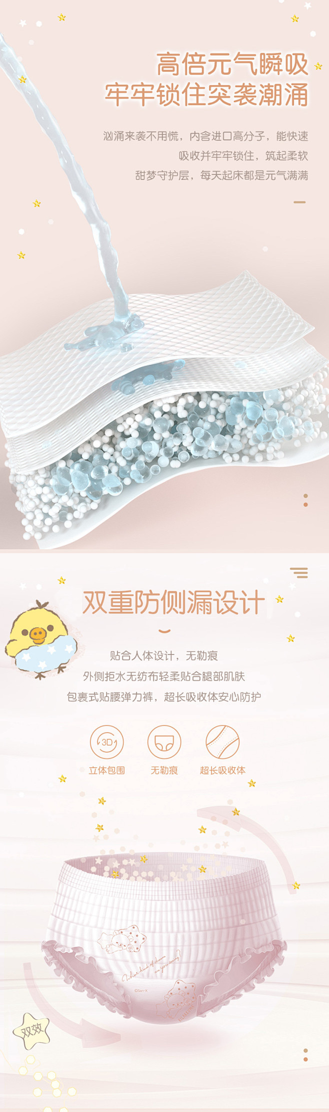 朵薇安睡裤型卫生巾安心裤夜用女夜安裤产妇...