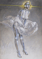 日本插画艺术家 Sorayama Explosion (空山基 ，1947—  ) 擅长采用写实的手法展现女体与机械之美 ​ ​​​​