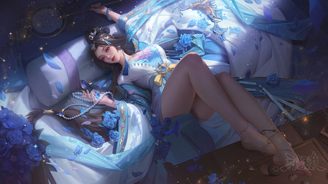 蓝玫映月*卞玥_看图_三国杀皮肤吧_百度...