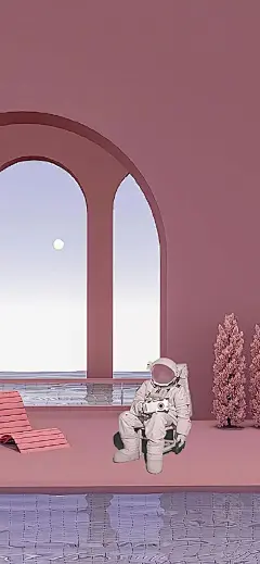 宇航员壁纸丨我的脑袋是个小小星球  每天只有你开着月亮列车巡游