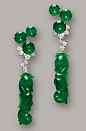 Seahorse Jade and Jadeite Earring with 18k white gold and diamonds apprx $30k