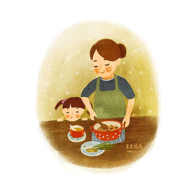 商稿之妈妈的味道某某插画
