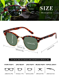 Amazon.com: AEVOGUE Polarized Sunglasses For Women And Men Semi Rimless Frame Retro Sun Glasses AE0369 (Tortoise) : Clothing, Shoes & Jewelry