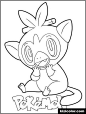  Grookey Pokemon Coloring Page