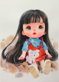 cchart采集到水彩人物