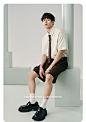 【速干】GXG男装 零压系列米色简约翻领短袖衬衫男士 24年夏新品-tmall.com天猫