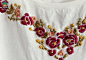 刺绣花朵图案改造旧T恤DIY教程 精美漂亮的绣花T恤╭★肉丁网