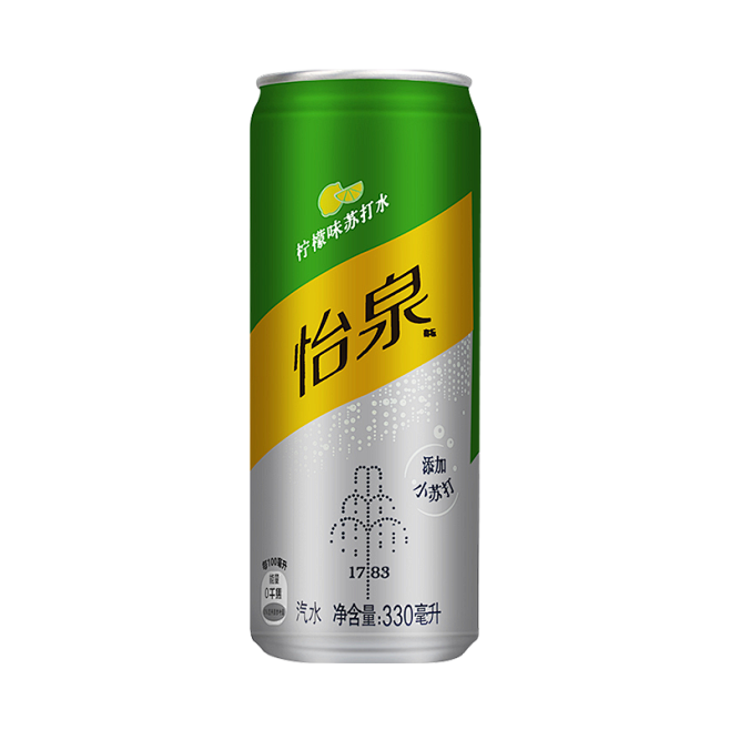 怡泉柠檬味苏打水330ml