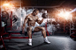健身房里的肌肉男高清图片 - 素材中国16素材网