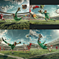 suyunkai_A_young_soccer_player_in_green_uniform_is_diving_to_ca_1