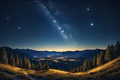 唯美星空高清摄影图片