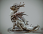 Chi-Dragon(螭龙）, Zhelong Xu : This model was made for ZBrush2018 beta test,and now it has texture  version with Substance painter. rendered with Iray in SP.