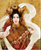 56个民族传统服饰手绘_藏族