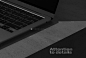 10款暗黑工业质感笔记本电脑book Air M2屏幕演示样机PSD模板素材-淘宝网