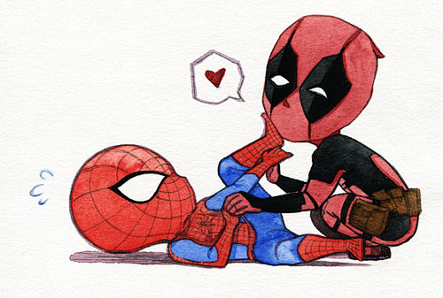 小蜘蛛和小死侍贱虫cp3