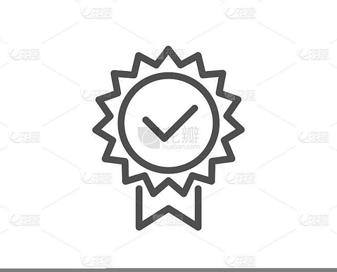 证行图标。验证奖的迹象。素材-花瓣网