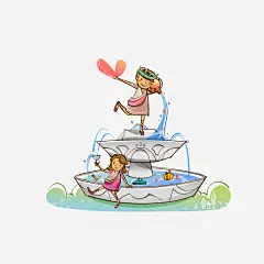 卡通喷泉免抠素材_新图网 https://ixintu.com 卡通 卡通素材 手绘 手绘素材 插画 插画素材