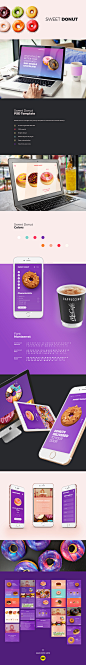 Sweet Donut : Sweet Donut is a bright and yummy template for restaurants and food delivery.