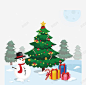 雪地圣诞树 页面网页 平面电商 创意素材