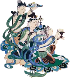 【米图网-52mitu.com】敦煌 人物 飞天 神仙 仙人 菩萨 佛 插画 手绘 复古敦煌